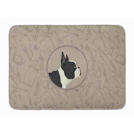 Carolines Treasures French Bulldog in the Kitchen Machine Washable Memory Foam Mat CK2186RUG